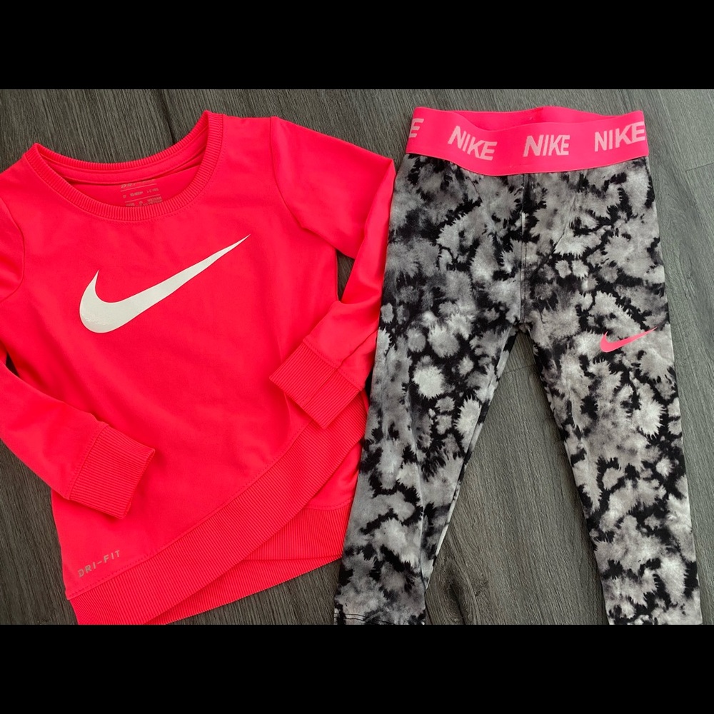 Nike toddler 2T matching Dri-fit top and legging